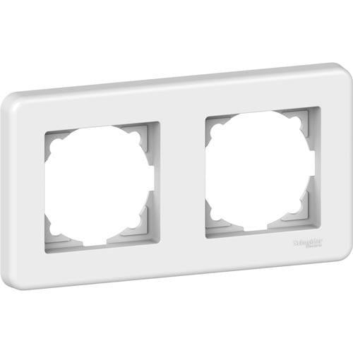 Рамка Schneider Electric Leona двухместная горизонтальная Белый (LNA5800221)