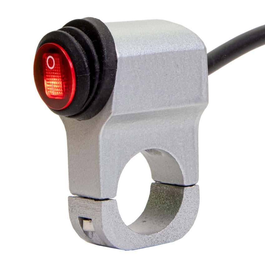 Мото перемикач на руль з захистом від вологи VGEBY ONE Silver IP54