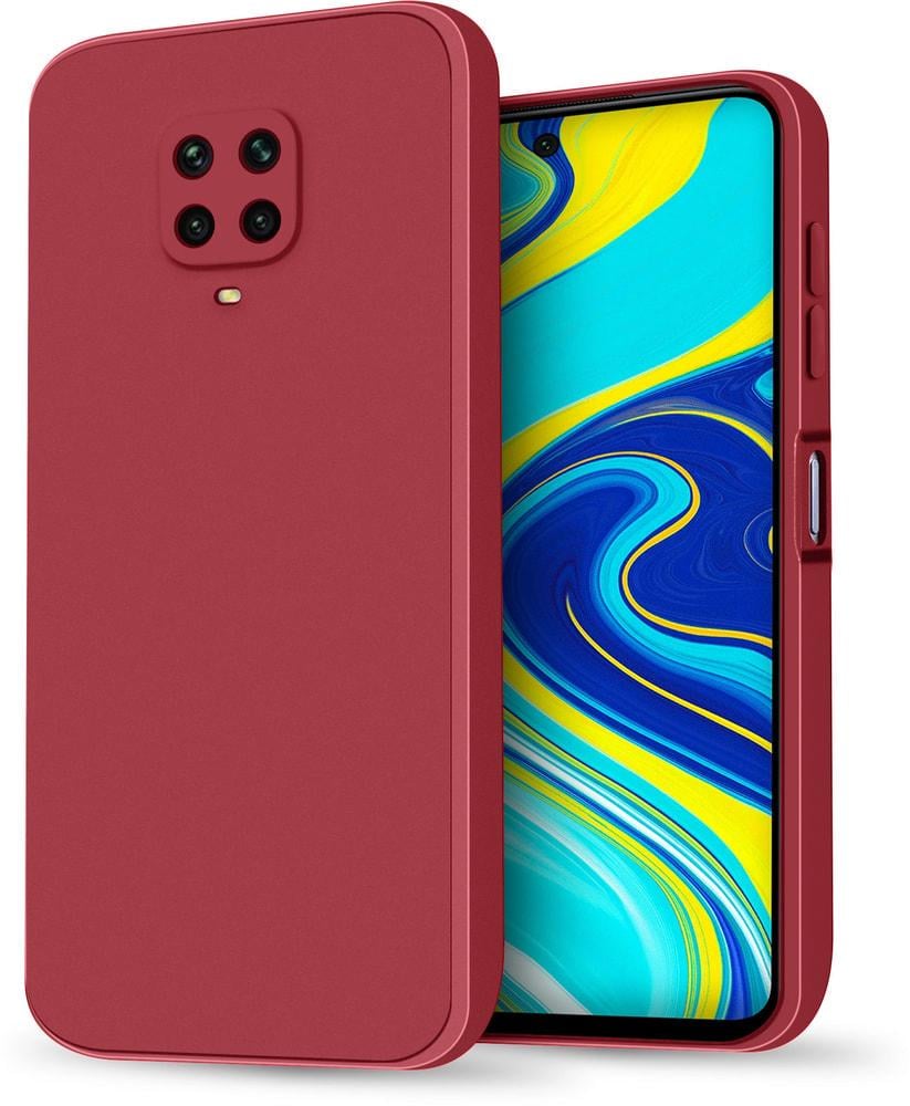 Силиконовый чехол HardCorner Xiaomi Redmi Note 9 Pro (с микрофиброй) Wine (34866-42)