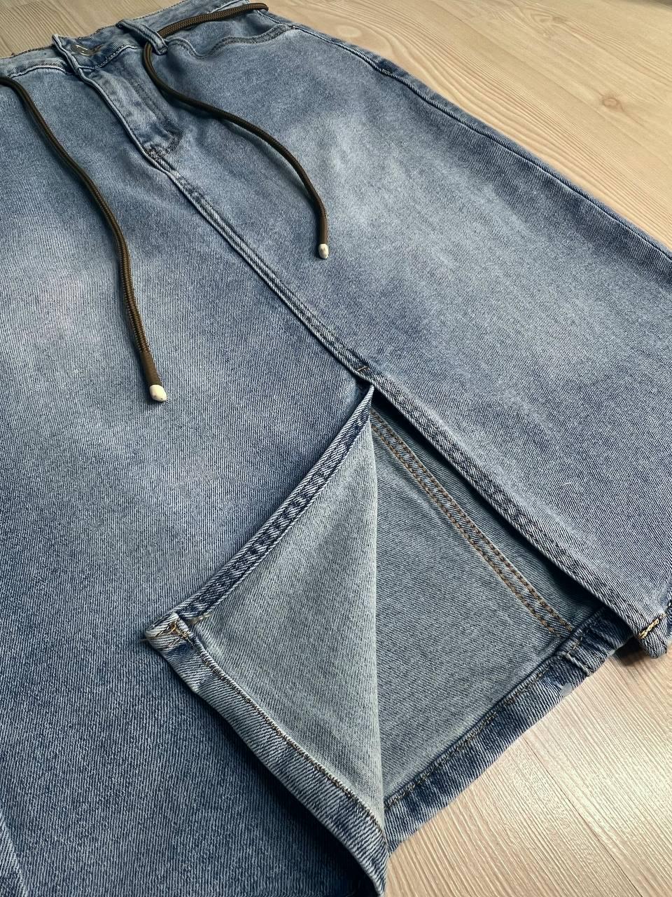 Юбка женская джинсовая Ladyn 802 с разрезом р. 36 Голубой (26881526) - фото 5 Юбка женская джинсовая Ladyn 802 с разрезом р. 36 Голубой (26881526) - фото 5