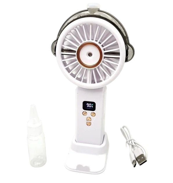 Вентилятор аккумуляторный ручной от USB 5 режимов 21,5х10,5 см (WL-1563)