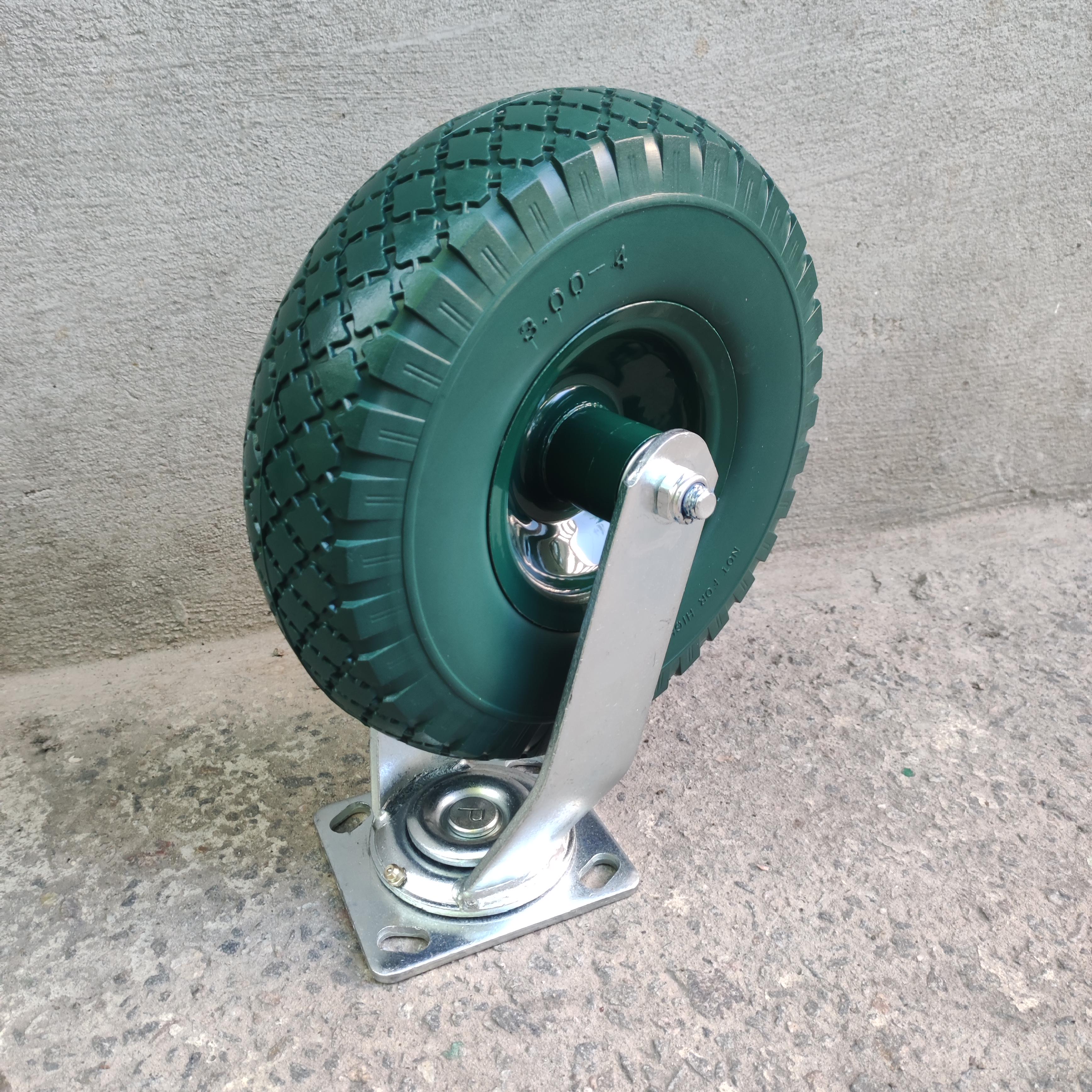 Колесо пенополиуретановое 3.00-4 поворотное Зеленый (2739603713)