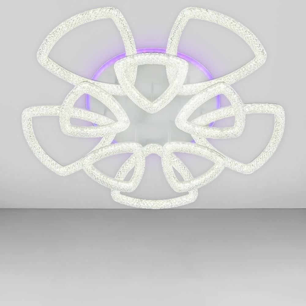 Люстра потолочная светодиодная Light House SC-19179/5/5C WH/PK/BU/PL 2,4 G 220W/14W 770х160 мм Белый