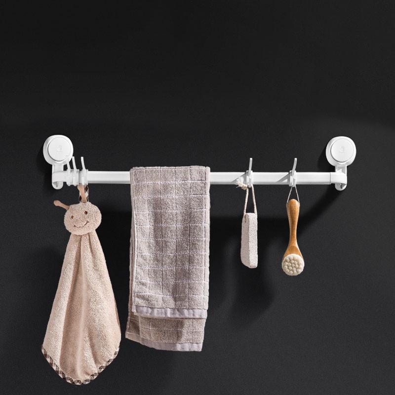 Полотенцедержатель Taili AW556 Towel Rack на вакуумных присосках Белый (1913) - фото 7