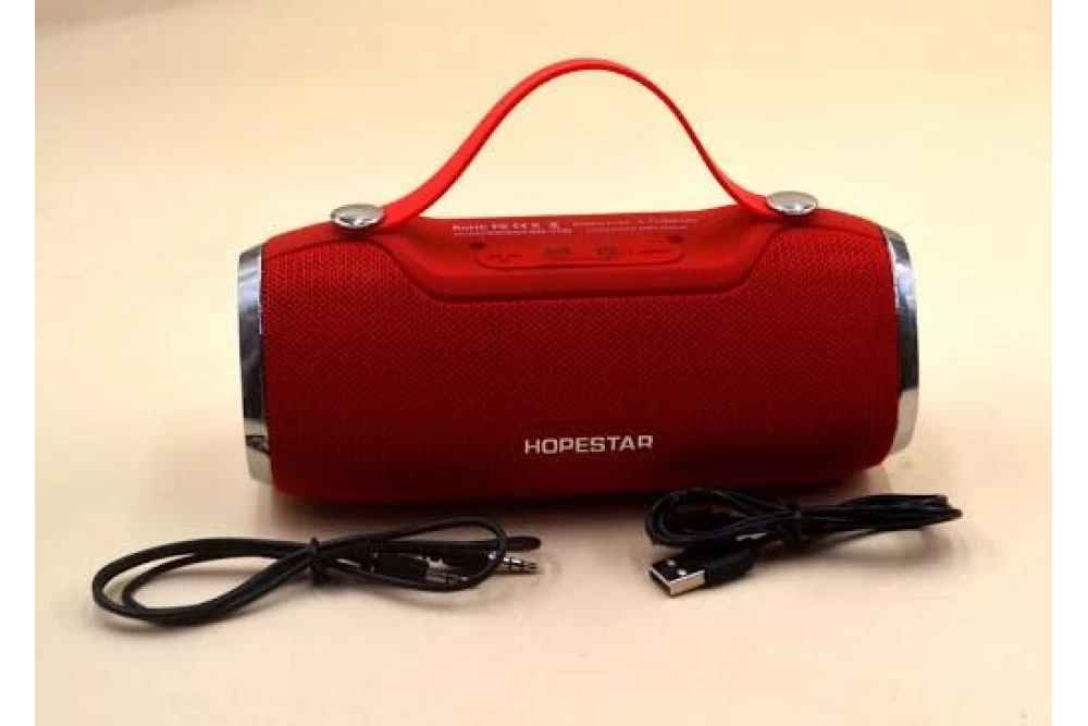 Колонка бездротова портативна HOPESTAR H40 Bluetooth Red (373780) - фото 2