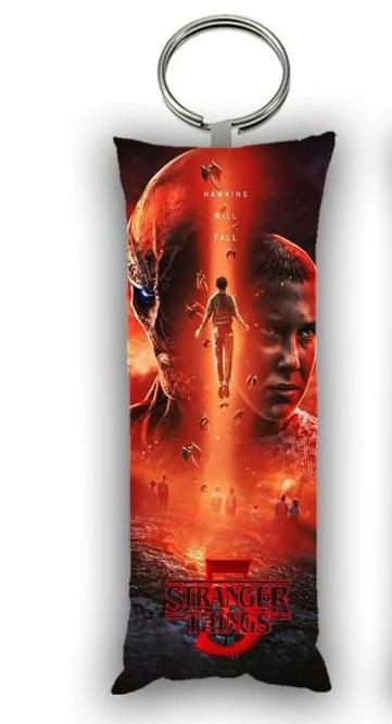 Брелок мини-дакимакура сериал Дивные дела Stranger Things двухсторонний 4х10 см (br0566)
