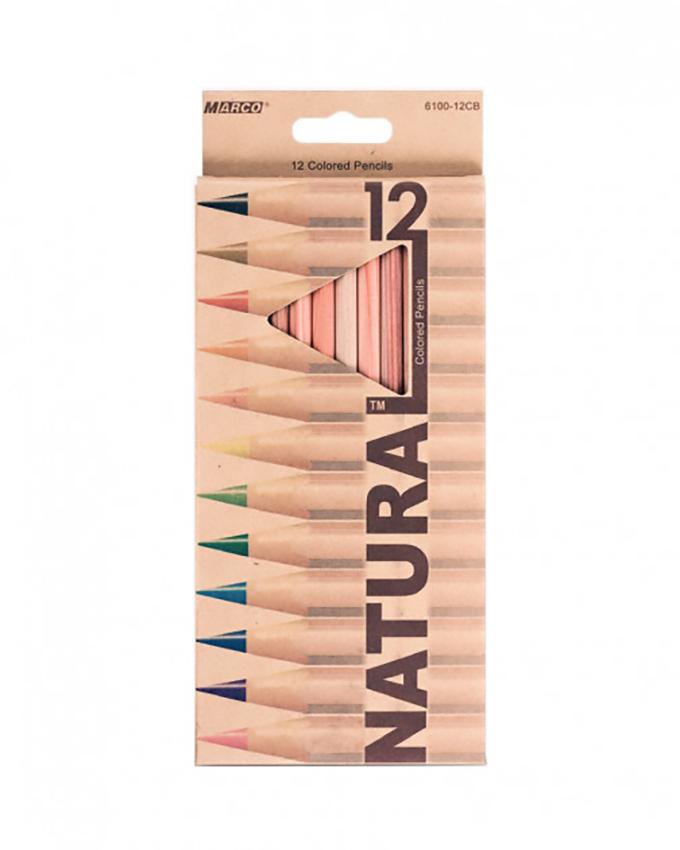 Набор цветных карандашей Natural Cedarlite Marco 12 цветов (MAR-6100-12)