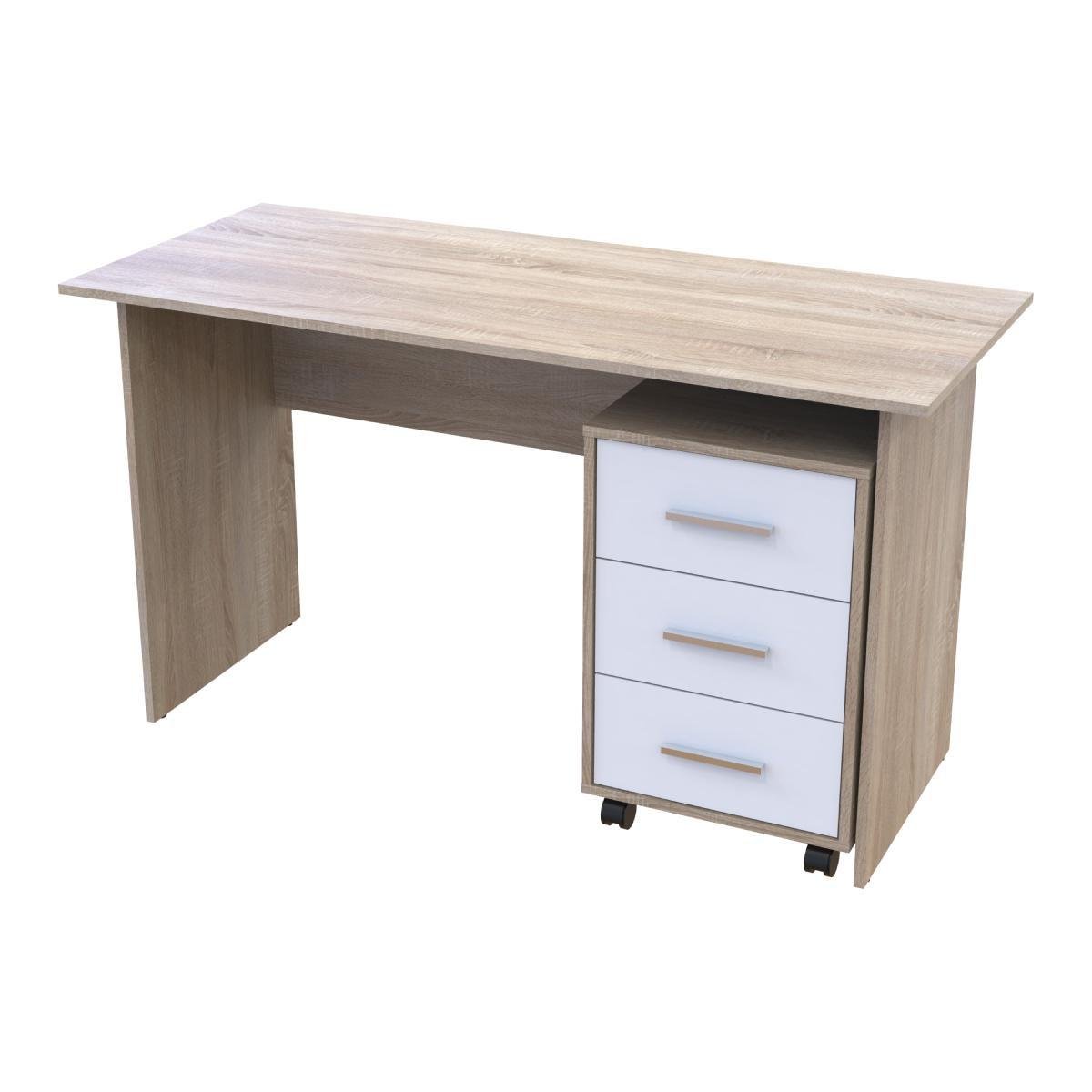 Офисный стол Doros Т3 120х60х78 см Дуб сонома/Белый (44900060) - фото 2 Офисный стол Doros Т3 120х60х78 см Дуб сонома/Белый (44900060) - фото 2