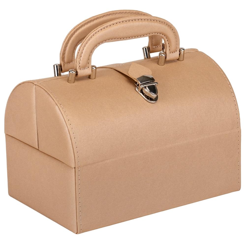 Шкатулка для украшений Сокровищница грез из экокожи с отделением для браслета Бежевый (99-81-9189-006.2)