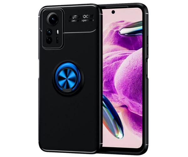 Чехол Auto Focus C-KU 360 Rotating Ring для Xiaomi Redmi Note 12S Чёрно-Синий