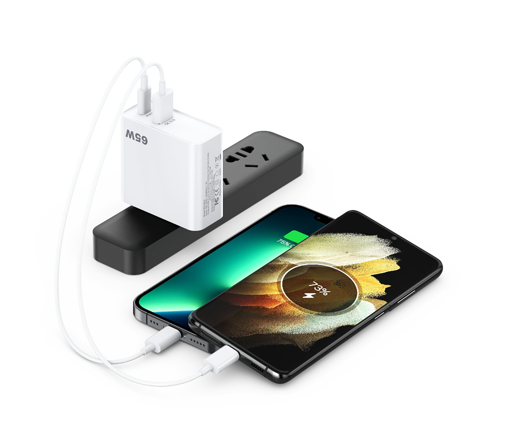 Зарядний пристрій мережевий ACME PD-65W Quick Charger Power Delivery USB Type-C PD 65 W Білий - фото 9