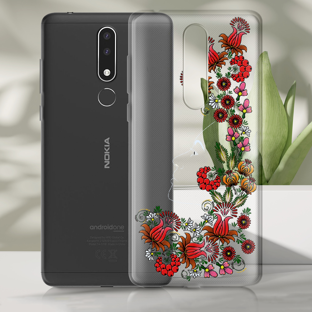 Чохол BoxFace Nokia 3.1 Plus 3D Ukrainian Muse Чорний силікон зі склом (36116-bk64-37737)