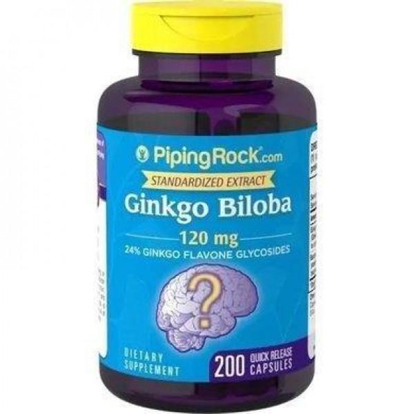 Гингко билоба Piping Rock Ginkgo Biloba Extract 120 mg Standardized Extract 200 capsules