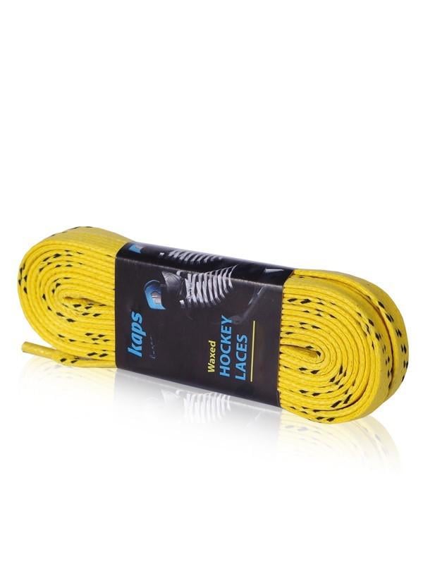 Шнурки для хоккейных коньков Kaps Hockey Laces вощенные 305 Желтый/Черный