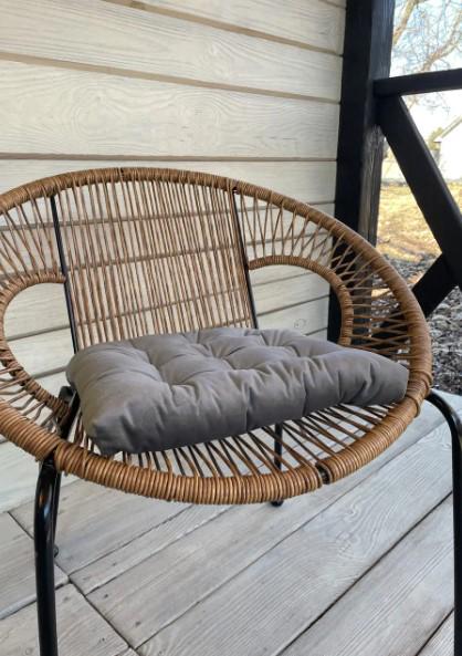 Подушка на стул/стул/кресло Decorator Velour 40х40х5 см Серый (84-103) - фото 3 Подушка на стул/стул/кресло Decorator Velour 40х40х5 см Серый (84-103) - фото 3