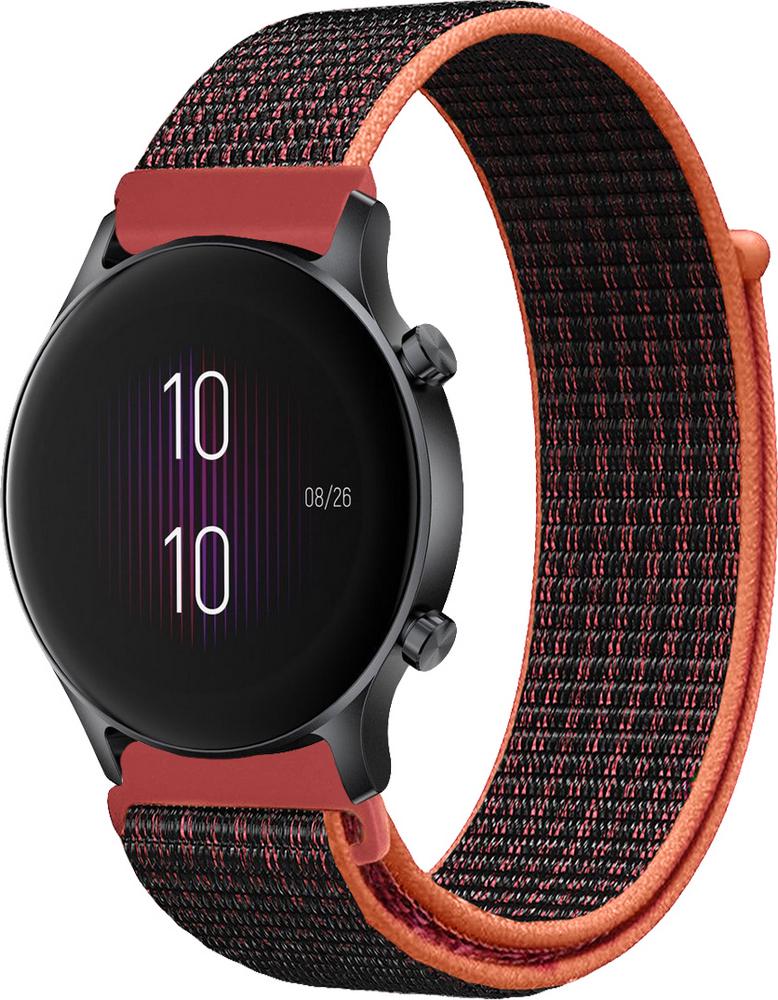 Ремешок нейлоновый Sport Loop для Haylou LS04 RS3 Black/Red (28261-44) Ремешок нейлоновый Sport Loop для Haylou LS04 RS3 Black/Red (28261-44)