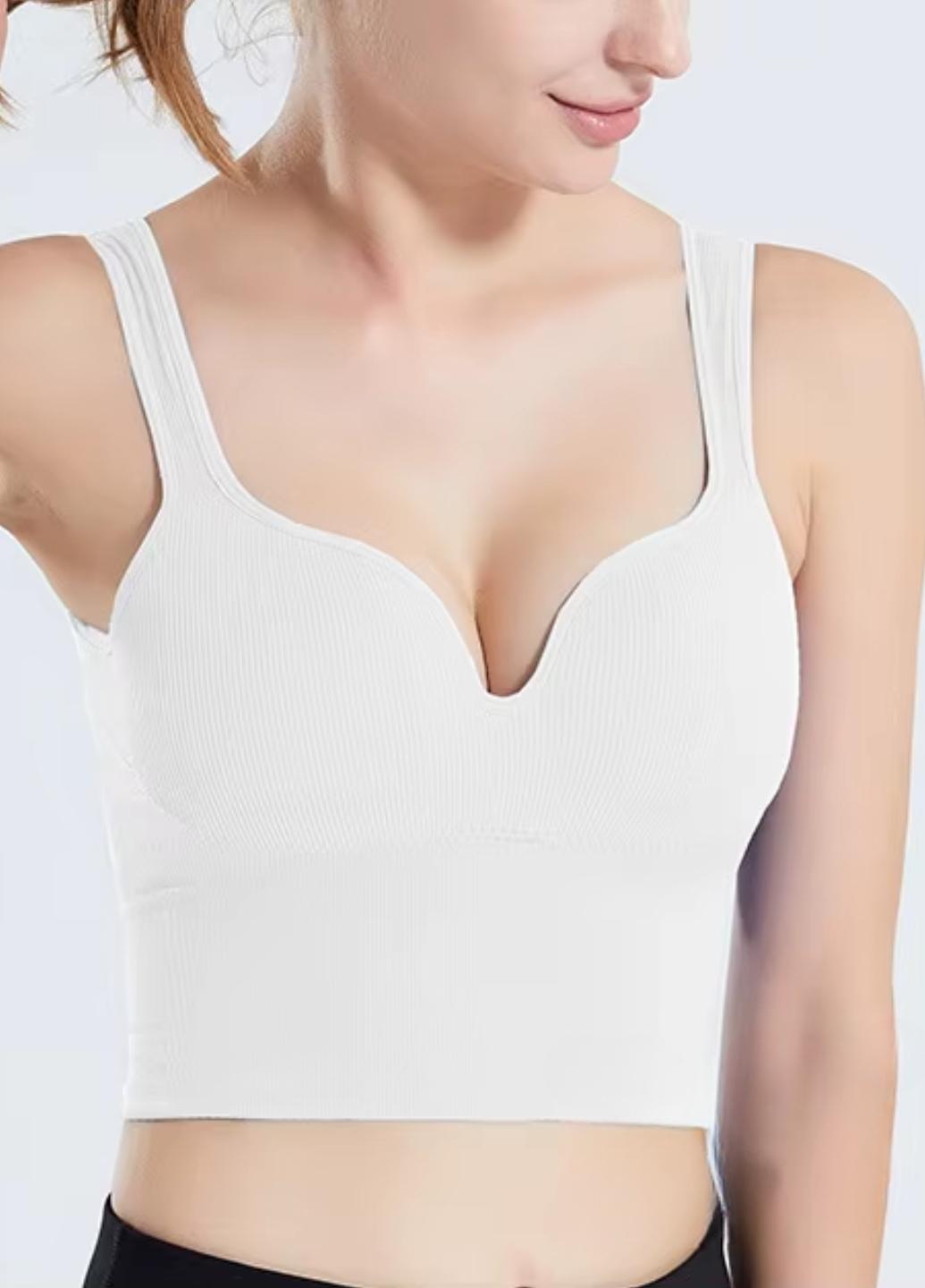 Топ женский удлиненный с формованными чашками Wonderful L Белый (1518-44)