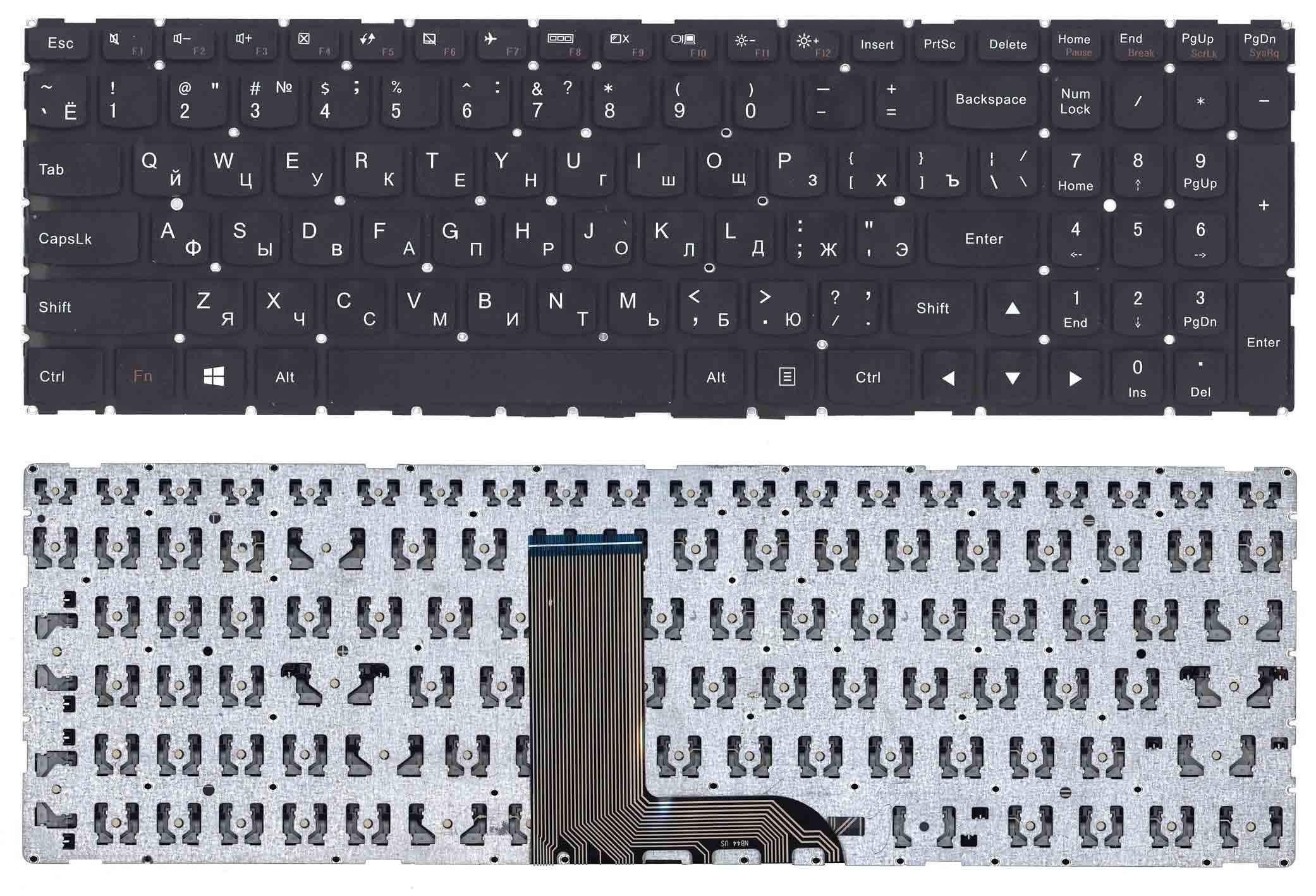 Клавиатура для ноутбука Lenovo Yoga 500-15 Black