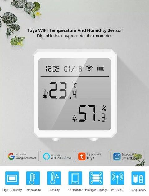 Розумний Wi-Fi датчик температури та вологості Tuya Humidity Sensor 200 (000778) - фото 5