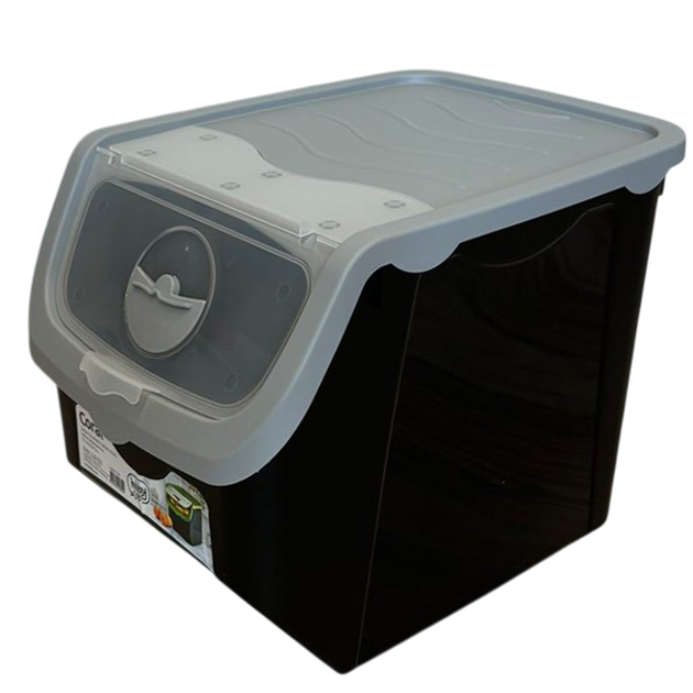 Контейнер для хранения овощей Черный с серой крышкой (02 1506 с)