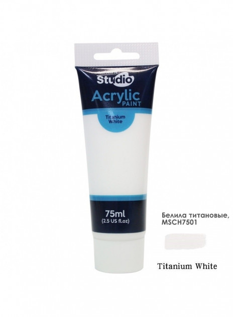 Краска акриловая Mont Marte Studio 75 мл Белила титановые
