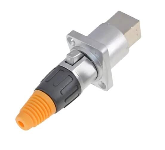 Разъем герметичный RJ45 Ethernet LAN IP65 комплект штекер/розетка Серебристый (2566122624)