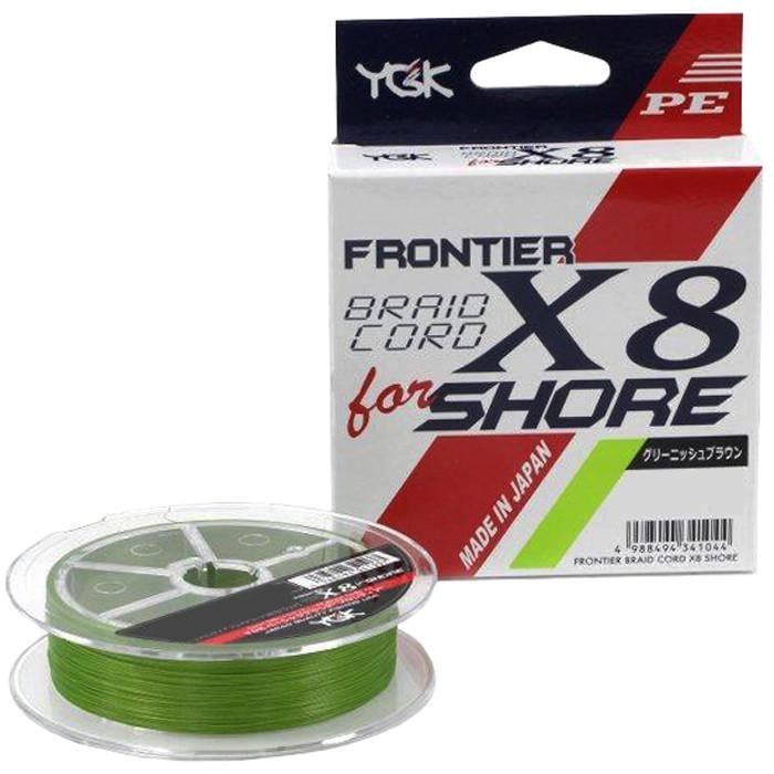 Шнур YGK Frontier Braid Cord X8 #2,0/0,235 мм 30lb/13,5 кг 150 м Зеленый (1400852333)