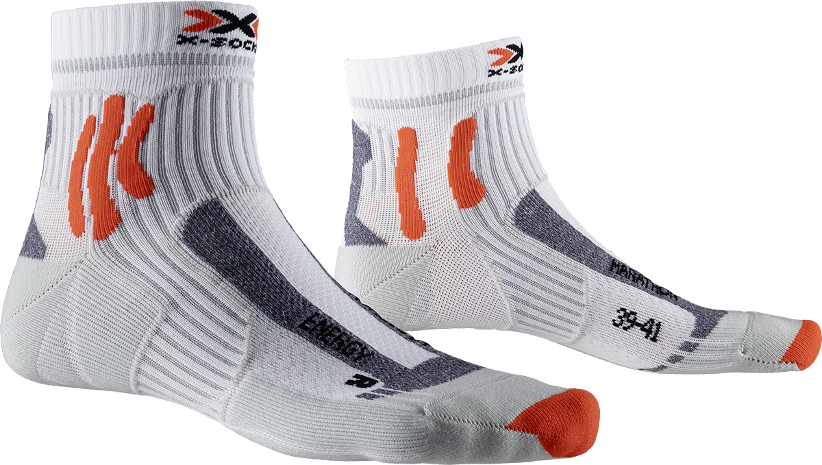 Беговые носки X-SOCKS Marathon Energy 4.0 XS-RS10S19U-W002 p. 39/41 Arctic White/Pearl Grey