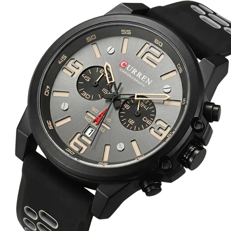 Наручний годинник Curren Monreal Flex 2 ремінці Grey