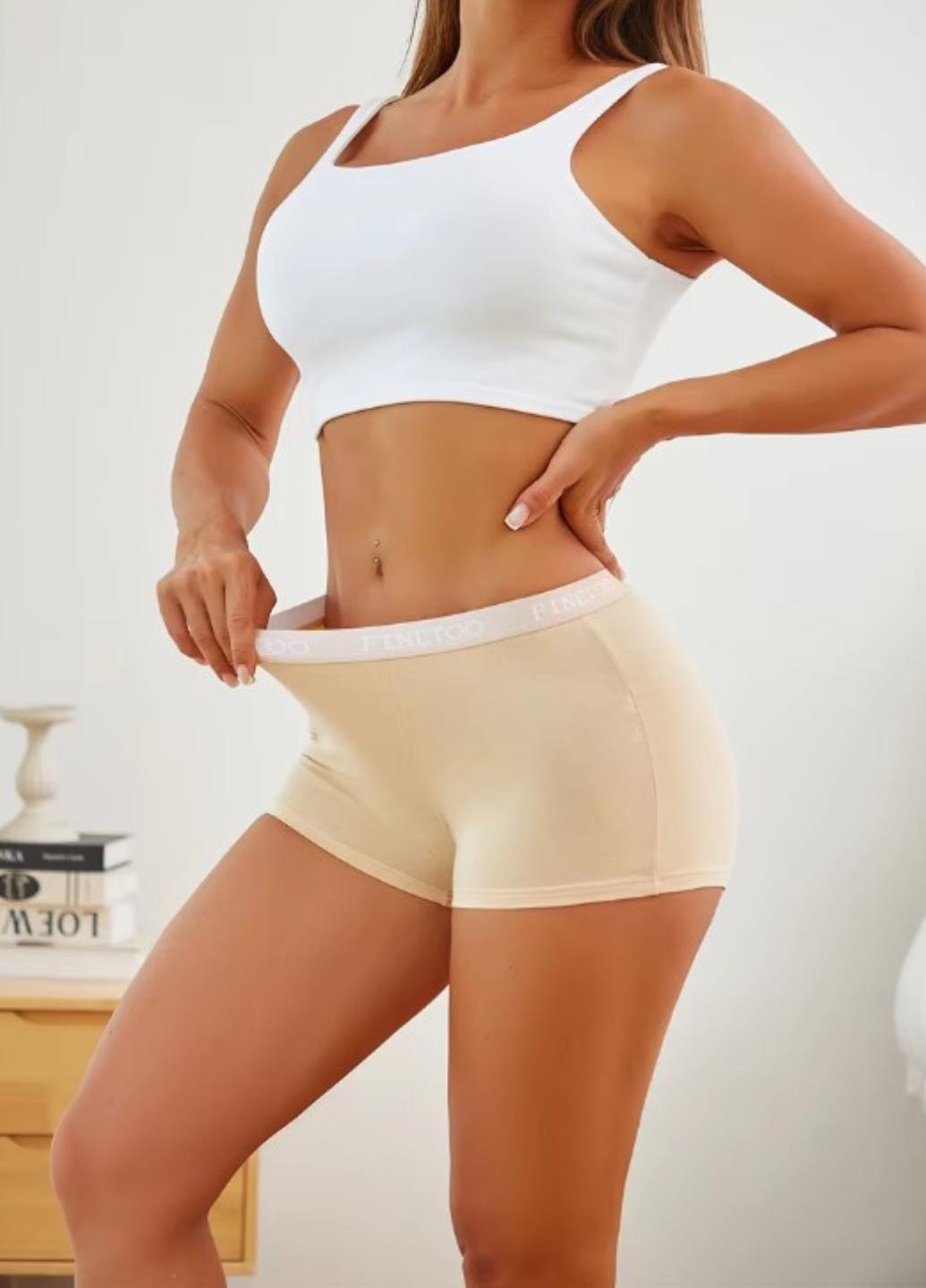 Трусики хлопковые женские боксеры Full Comfort L Бежевый (1673-46-01)