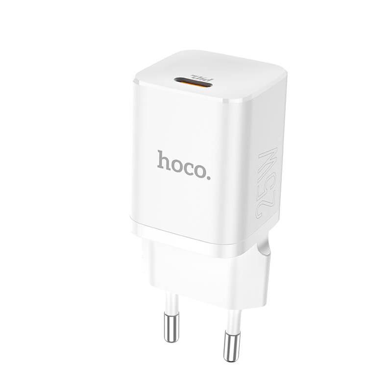 Мережевий зарядний пристрій HOCO Rigorous charger N19 | Type-C, 25W, 3A, QC/PD | white Мережевий зарядний пристрій HOCO Rigorous charger N19 | Type-C, 25W, 3A, QC/PD | white