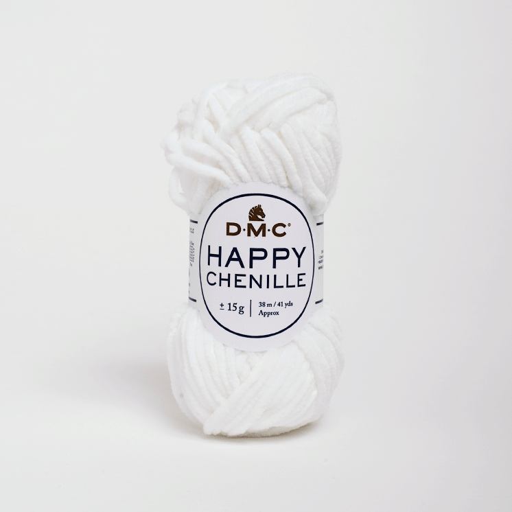 Пряжа велюровая DMC Happy Chenille 20 белый (2592)