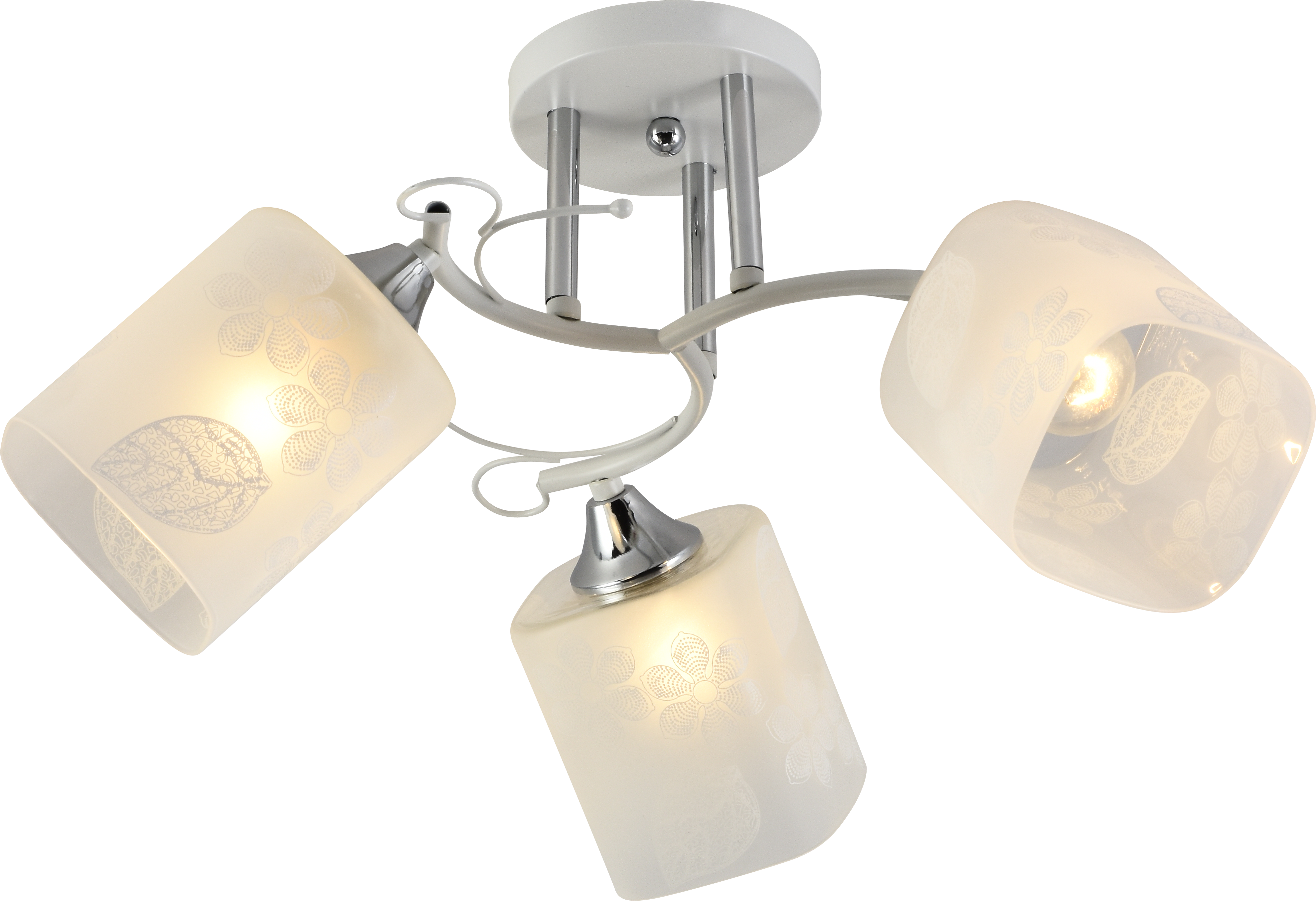 Люстра декоративная Valeso V XA1382B/3 на 3 плафона White/Chrome