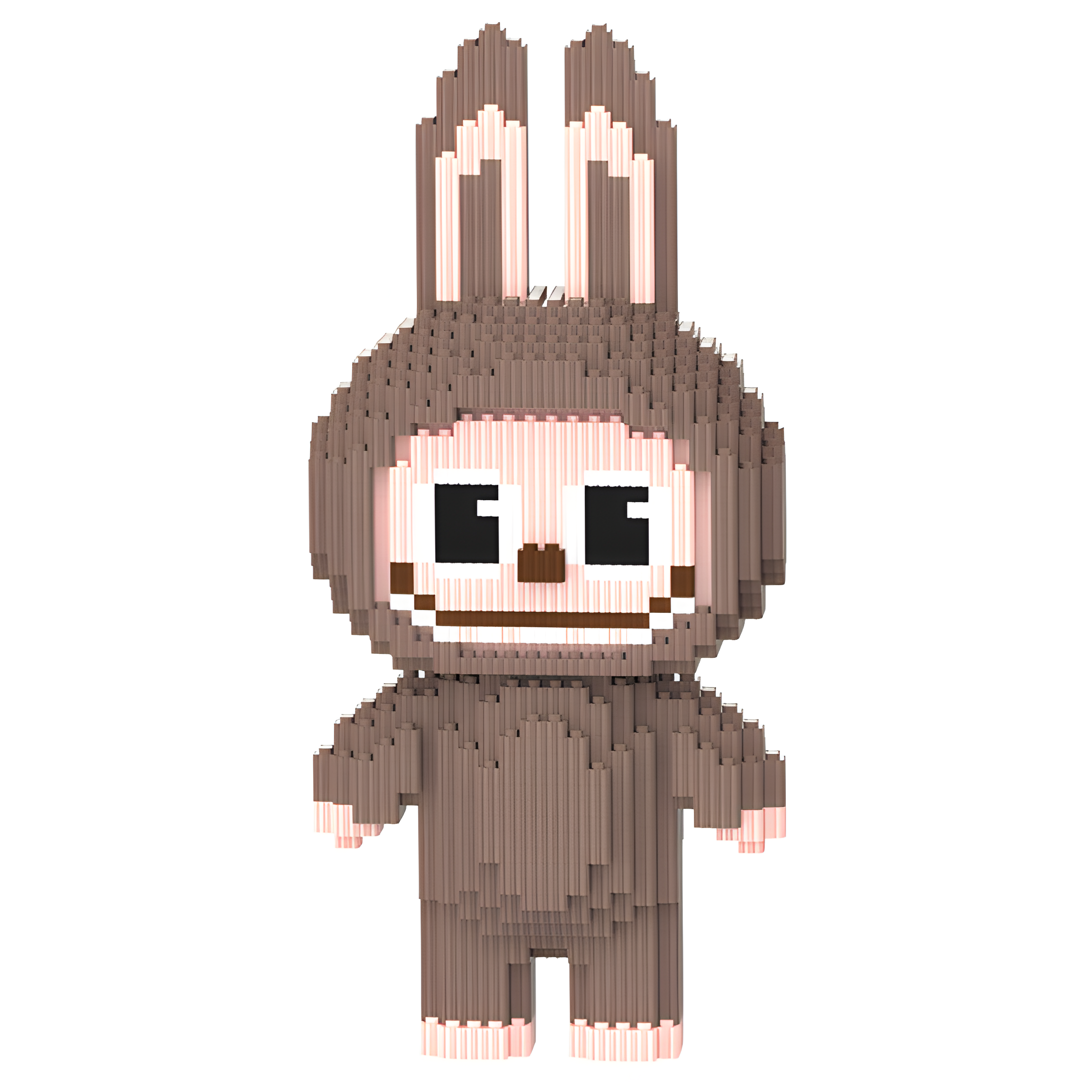 Конструктор детский Magic Blocks Зайчик Лабубу 3132 деталей Коричневый (9189)