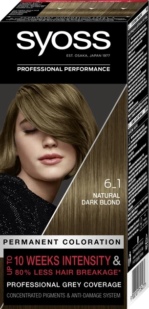 Крем-краска для волос Syoss 115 мл 6-1 Насыщенный темно-русый