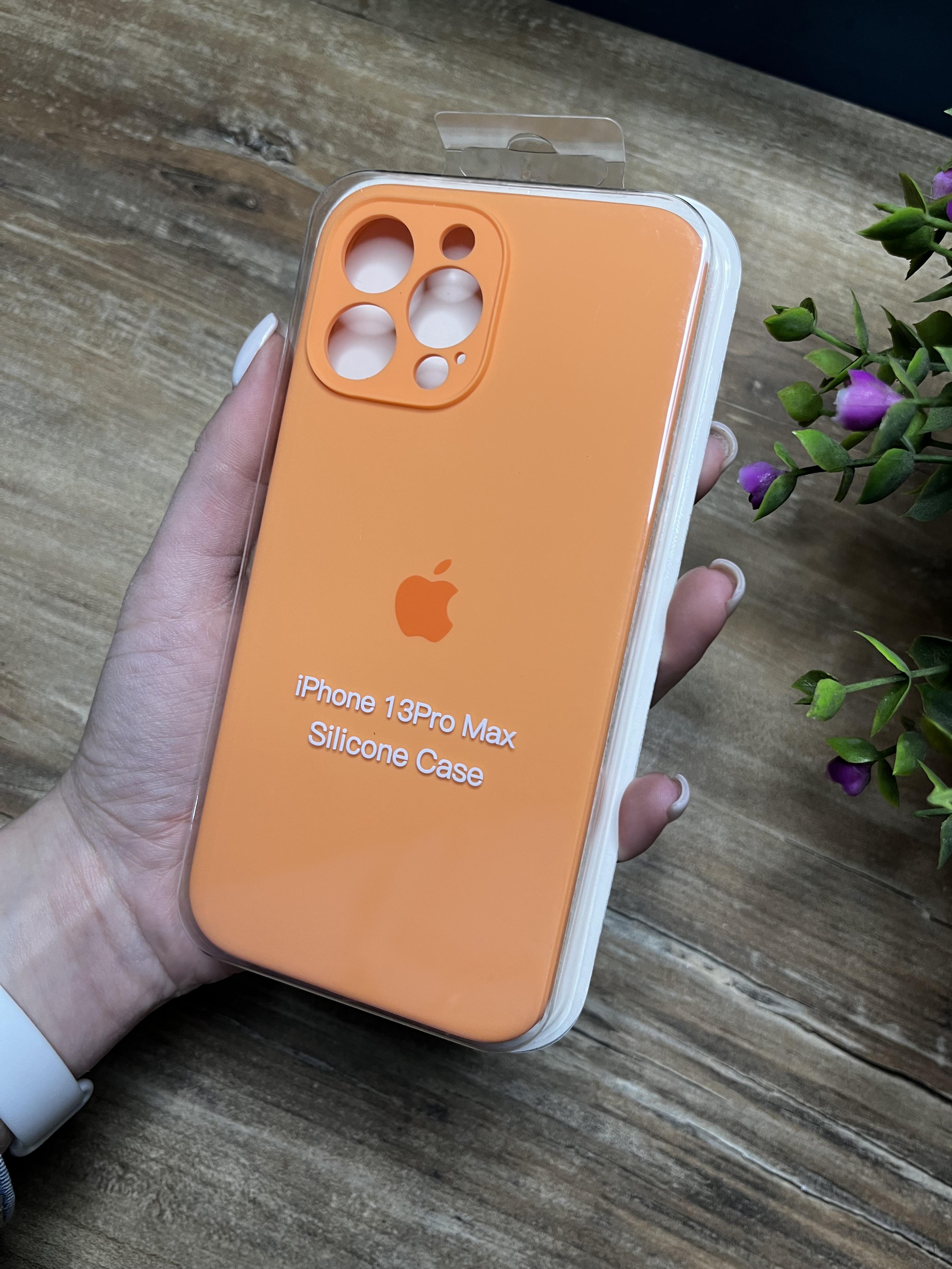 Чехол накладка на iPhone (Айфон) 13 Pro Max закрытый низ и закрытая камера silicone case full camera Apple