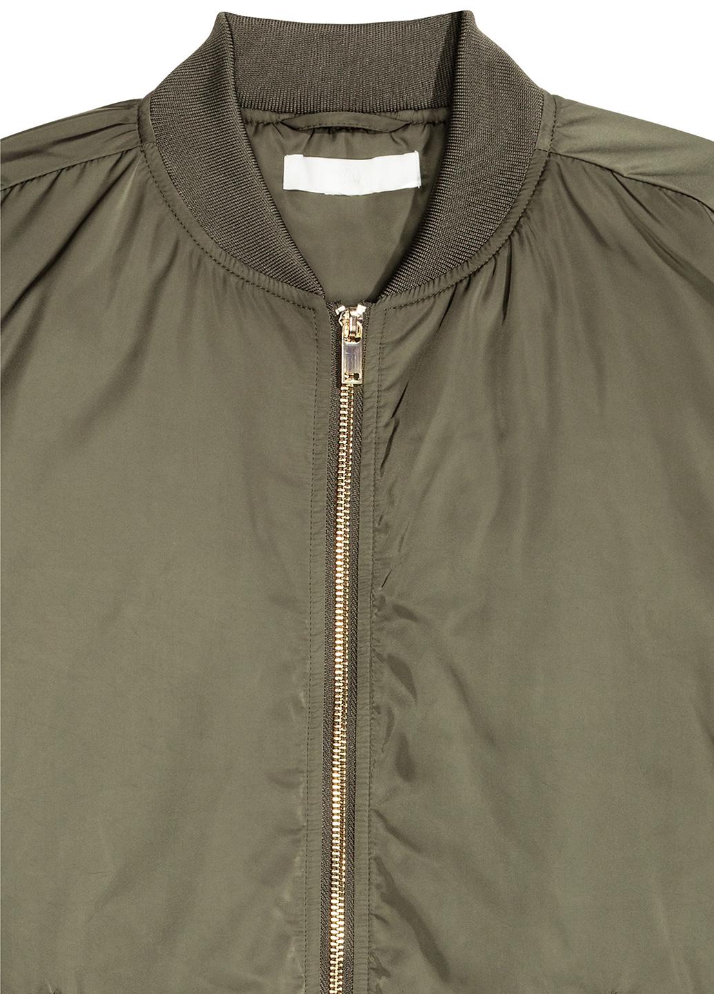 Бомбер женский H&M р. 34 Хаки (4279512b31) - фото 2 Бомбер женский H&M р. 34 Хаки (4279512b31) - фото 2