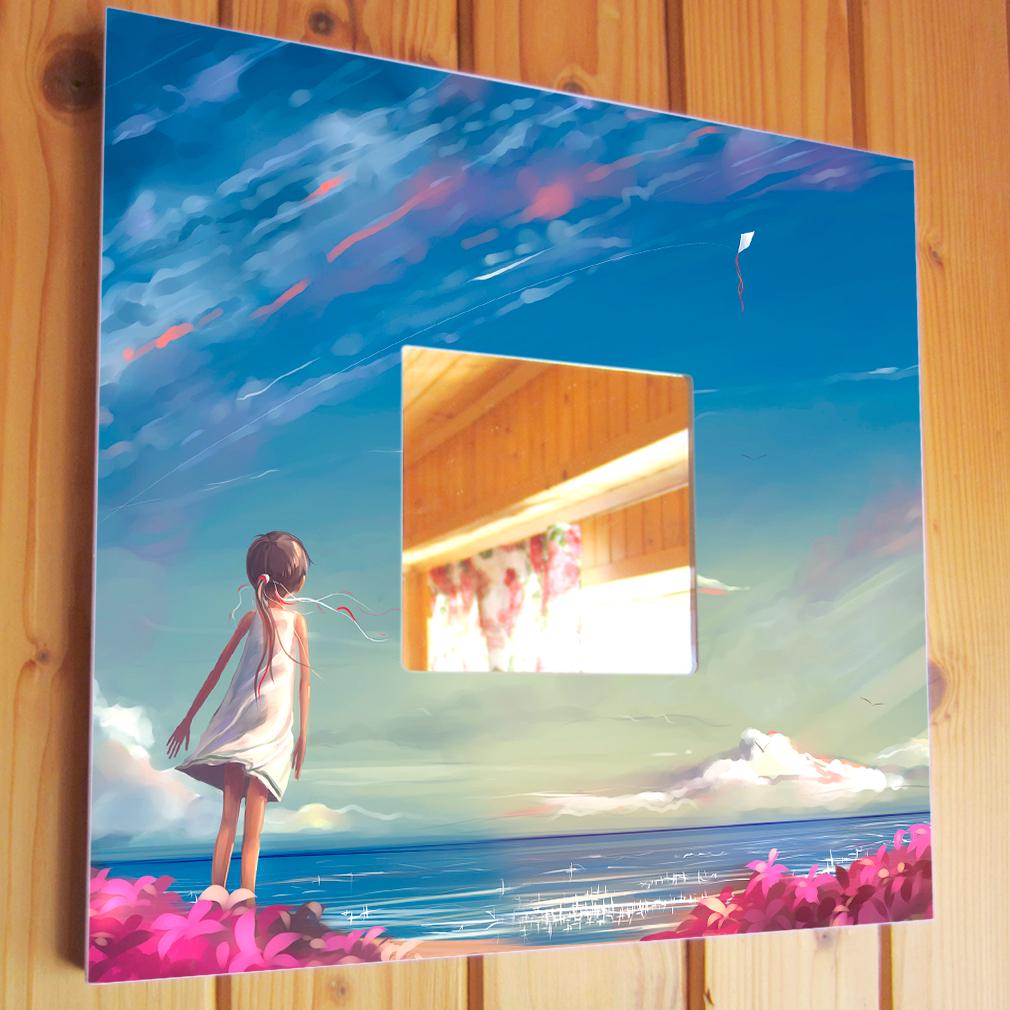 Зеркало декоративное Шарик полетел в детскую комнату 260х260 мм (M00004)