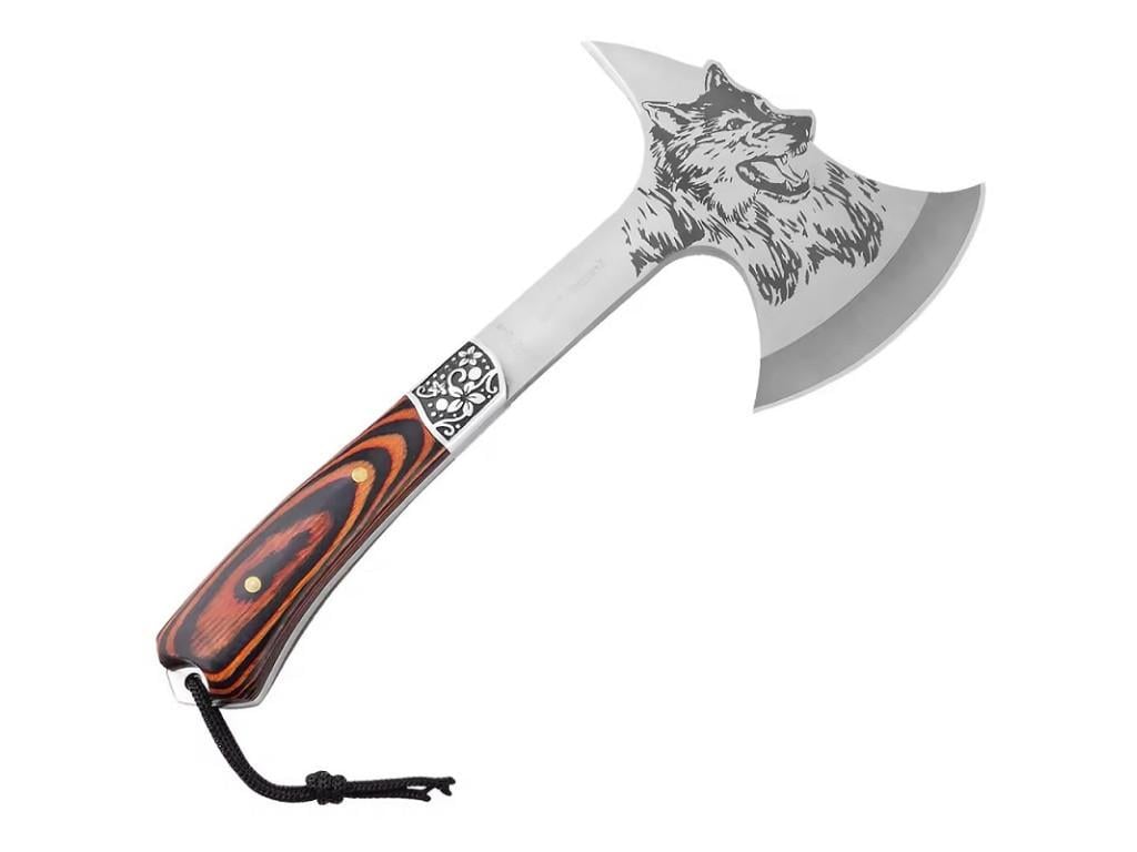 Сокира туристична Вовк 33 см сталь 65x13 (29654857)
