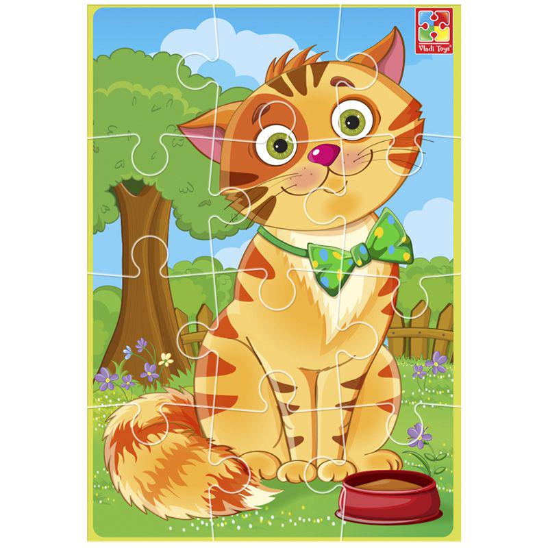 Пазлы А5 Рыжий котик 12 эл. (219026) Пазлы А5 Рыжий котик 12 эл. (219026)