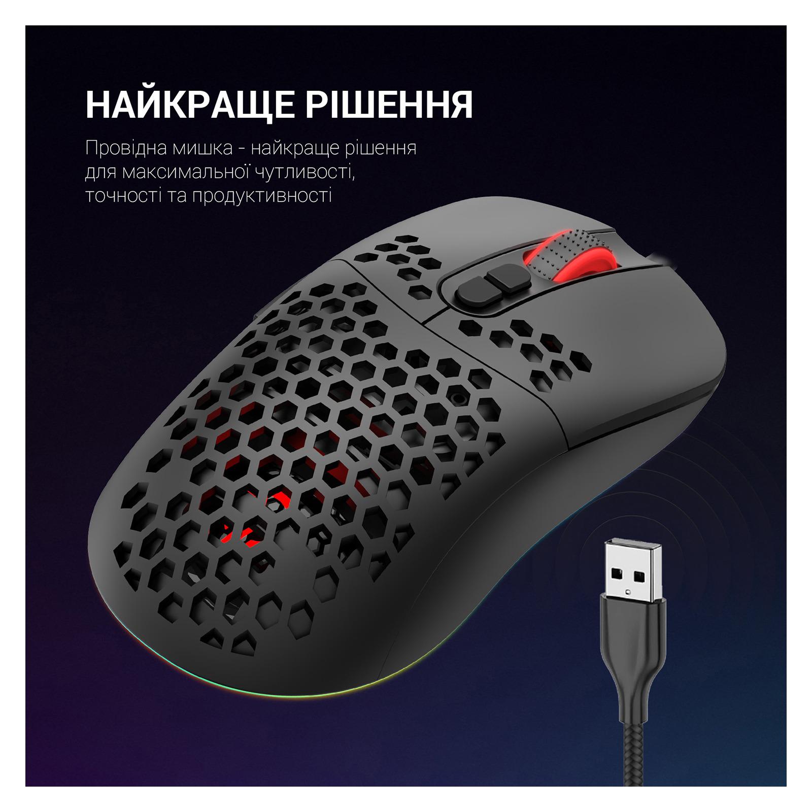 Компьютерная мышка проводная GamePro GM395 с RGB-подсветкой Black (26449358) - фото 7 Компьютерная мышка проводная GamePro GM395 с RGB-подсветкой Black (26449358) - фото 7