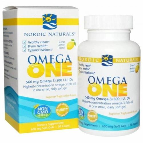 Омега 3 Nordic Naturals Omega One 560 мг 30 Soft Gels Great Lemon taste