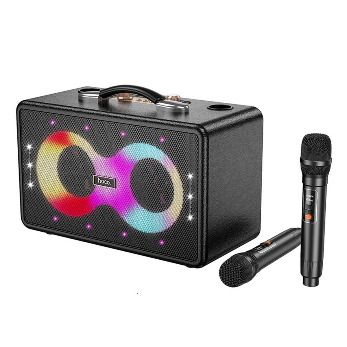 Портативная акустическая система Hoco Ave HA8 Bluetooth с беспроводными микрофонами Black (25173346)