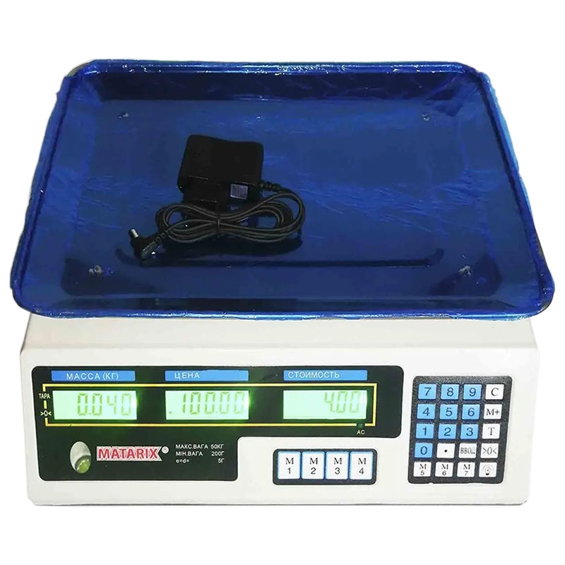 Ваги торговельні Matarix MX-410B електронні 50 кг (tf7267) - фото 6