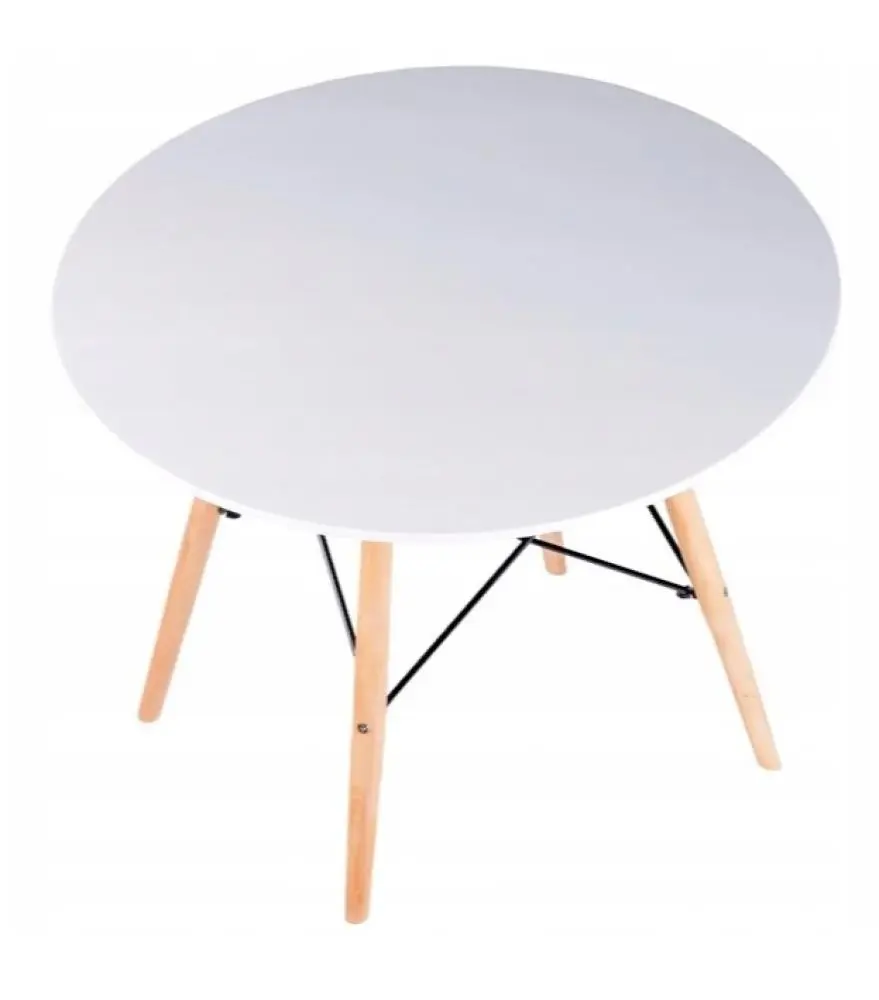 Обеденный стол круглый Bonro В-957-700 4 ножки из бука 70 см Белый (17816617) - фото 4 Обеденный стол круглый Bonro В-957-700 4 ножки из бука 70 см Белый (17816617) - фото 4