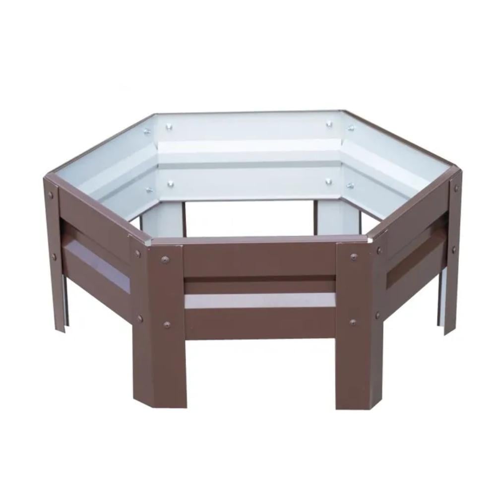 Клумба цветник SIMBUD Палисадник 60 см RAL 8017 Коричневый (2987957)