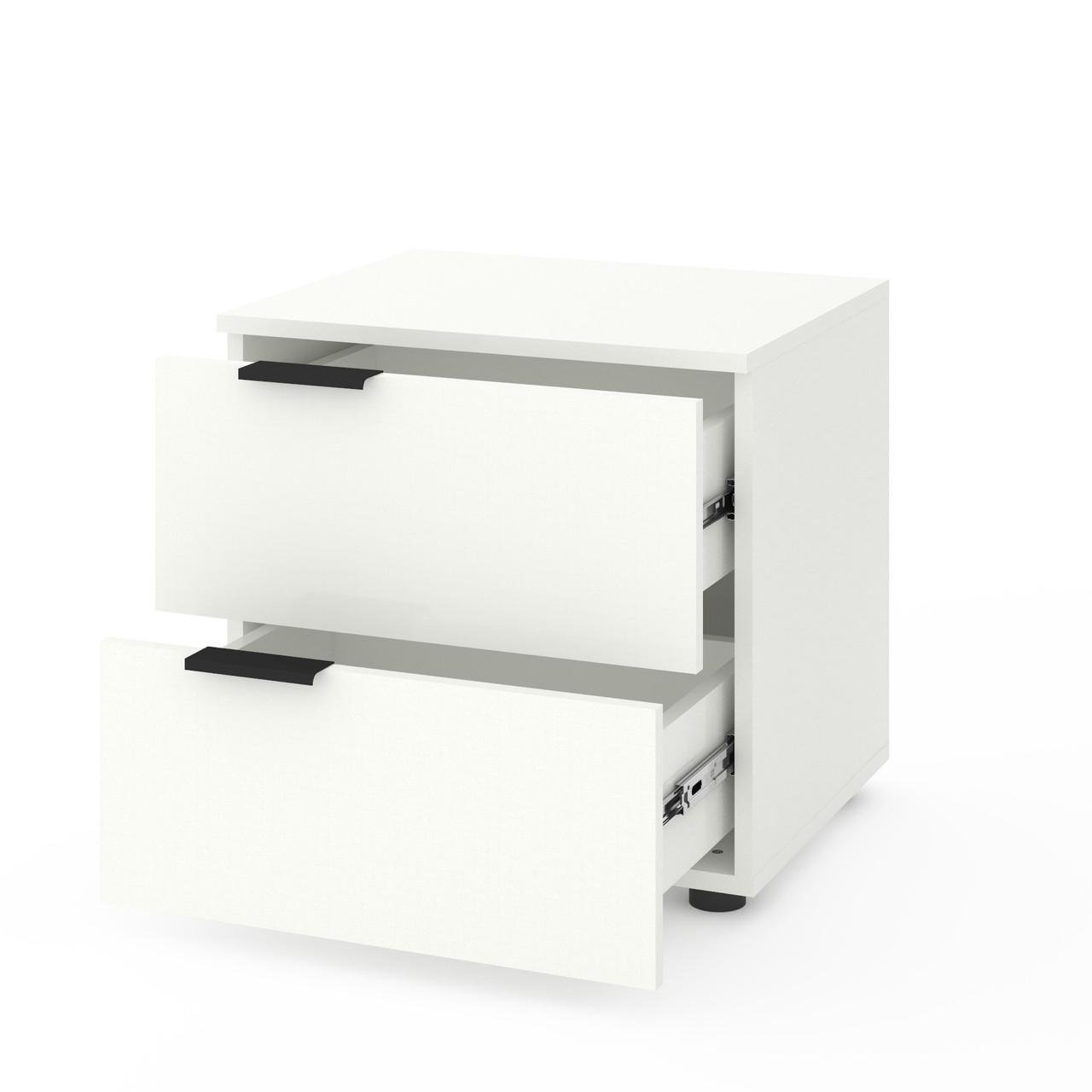 Тумба приліжкова Metkas Home A031U ЛДСП 500x420x470 мм Білий Сніг - фото 2