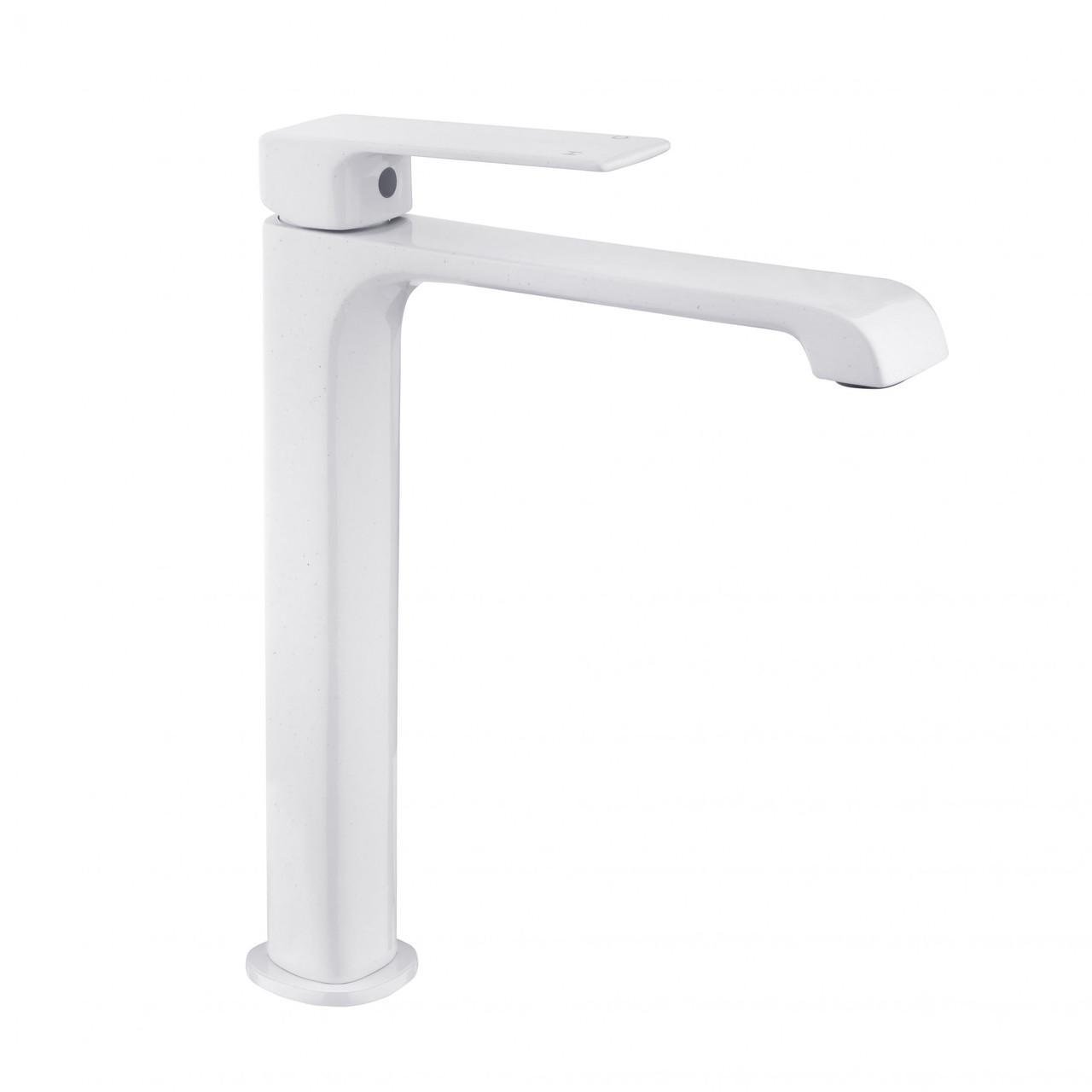 Смеситель для умывальника PERLA Teddy высокий Белый (PBZ6113W)