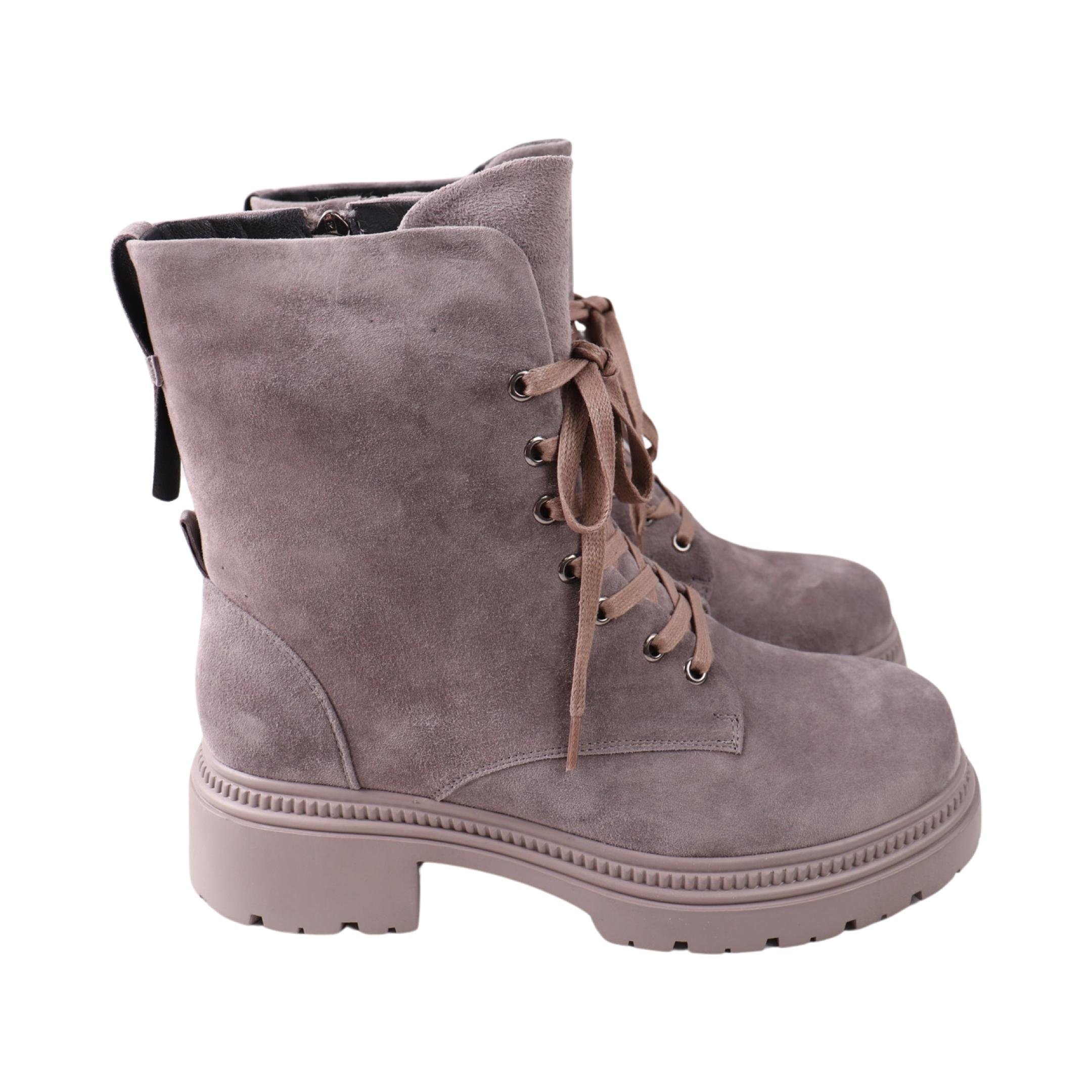 Черевики жіночі FARINNI 522-24ZHC натуральна замша р. 37 Сірий (29183033)