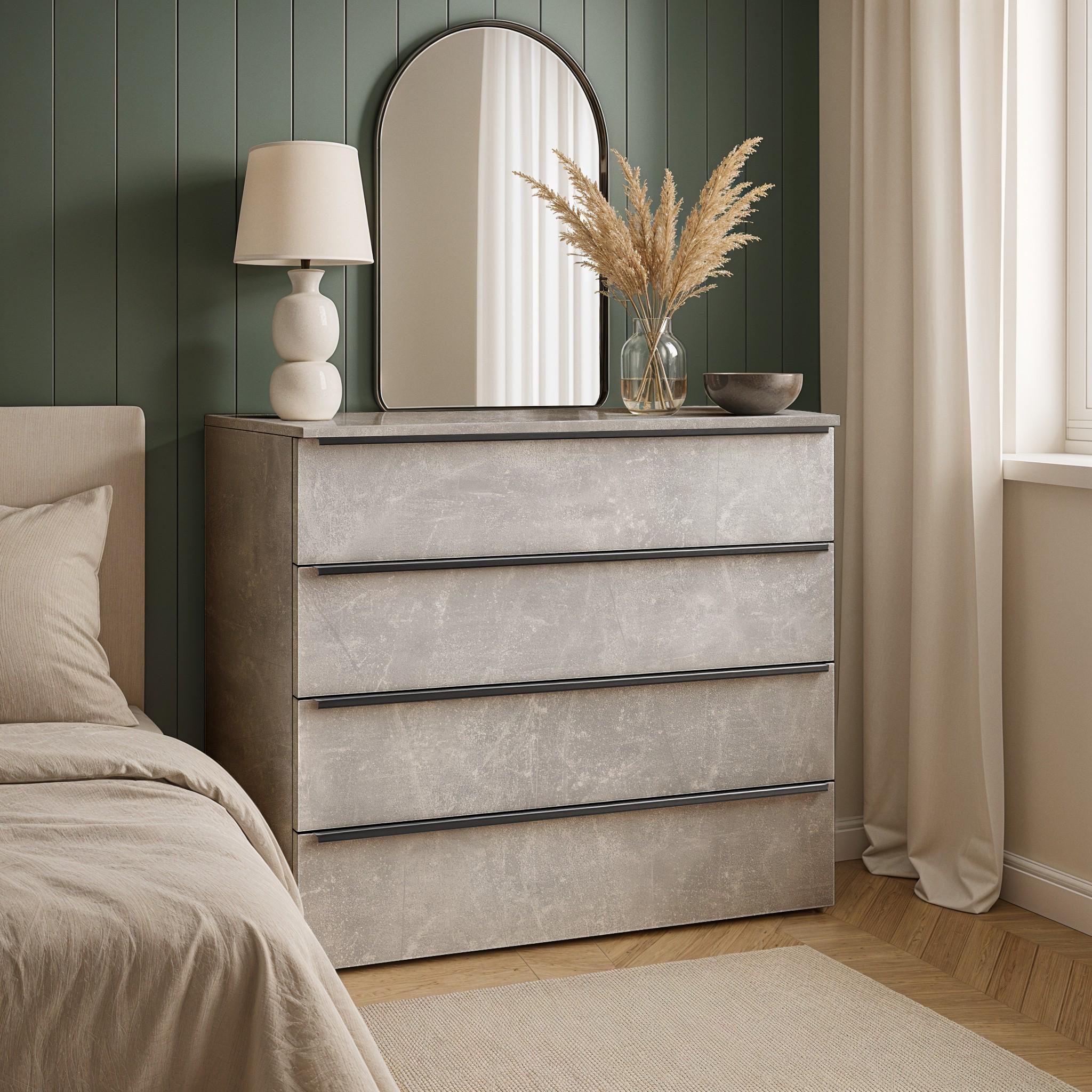 Комод на 4 ящика FTX-5 1000х400х1014 мм Бетон